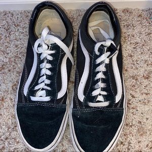 !!VANS black and white lace up old school